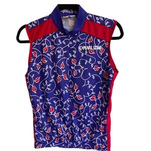 Pearl Izumi Blue/Red Lipstick Sleeveless  Zip Cycling